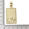 Brass Micro Pave Cubic Zirconia Pendants with Enamel KK-H458-04G-02-3