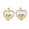 Brass Micro Pave Cubic Zirconia Pendants KK-U070-04E-G-1