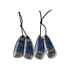 2Pcs Natural Lapis Lazuli Pendants G-A228-02B-1