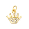 Brass Micro Pave Cubic Zirconia Charms KK-S510-23G-1