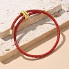 Leather Braided Cord Bracelets BJEW-G675-06G-15-7