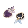 Natural Mixed Stone Wire Wrapped Pendants PALLOY-JF05991-2