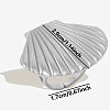 304 Stainless Steel Ocean Shell Beach Ring UR3075-1-1