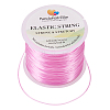 0.8mm Pink Elastic Wire Stretch Polyester Threads Jewelry Bracelet Beading String Cords EW-PH0001-0.8mm-01D-2