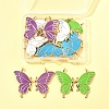 8 Pairs 4 Colors Alloy Enamel Pendants ENAM-FS0002-49-6
