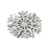 Christmas Snowflake Alloy Rhinestones Brooches JEWB-S022-06A-3