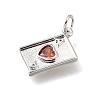 Brass Micro Pave Cubic Zirconia Pendants KK-V007-005P-03-2