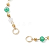 Handmade 304 Stainless Steel and Faceted Rondelle Glass Beaded Chain Bracelet Making AJEW-JB01476-01-2