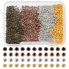 2200Pcs 4 Style Brass Crimp Beads KK-FS0001-19-1