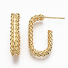 Brass Half Hoop Earrings KK-R117-018-NF-4