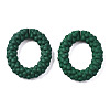 Spray Painted CCB Plastic Linking Rings CCB-Q091-011B-2