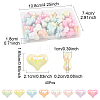 40Pcs UV Plating Opaque Acrylic Beads OACR-FS0002-20-4