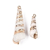 Electroplated Natural Shell Pendants BSHE-Q020-06-3