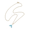 MIYUKI Delica Beads Beaded Mermaid Tail Pendant 304 Stainless Steel Cable Chain Necklaces for Women NJEW-MZ00130-5
