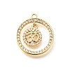 Brass Micro Pave Cubic Zirconia Pendants KK-G519-07G-01-1