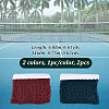2Pcs 2 Colors Portable Polyester Badminton Net AJEW-NB0006-65-2