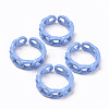 Spray Painted Alloy Cuff Rings RJEW-T011-29B-RS-1