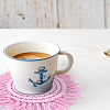 2Pcs Hand-woven Ccotton Thread Cup Mats AJEW-LP0006-37C-3
