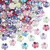 200Pcs Spray Paint ABS Plastic Imitation Pearl Bead Caps OACR-SP0002-15-1