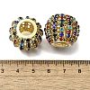 Rhinestone Brass Beads KK-D295-08G-01-2