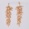 Electroplate Glass Cluster Beads Dangle Stud Earrings EJEW-JE03824-04-2