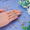 40Pcs 4 Colors Brass Ring Charm Connectors KK-TA0008-48-6