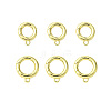 6Pcs 2 Styles Rack Plating Brass Spring Gate Clasps KK-CJ0002-61-1
