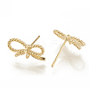 Brass Stud Earrings KK-S341-86-2