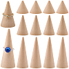 12Pcs 3 Styles Wooden Ring Displays RDIS-SC0001-04-1