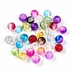 Baking Paint Transparent Crackle Glass Beads X1-DGLA-Q018-4mm-M01-2