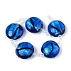 Handmade Silver Foil Glass Beads Strands FOIL-N029-07-2