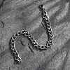 Tarnish Resistant Unisex 304 Stainless Steel Curb Chain/Twisted Chain Bracelets STAS-D0002-40P-2