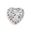 Brass Micro Pave Cubic Zirconia Beads KK-D408-11S-03A-1