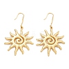 Sun 304 Stainless Steel Dangle Earrings EJEW-C142-10G-4