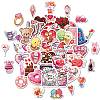 Sweet Valentine's Day 50Pcs PVC Adhesive Waterproof Stickers PW-WG24028-01-2