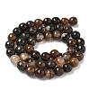 Dyed Natural Agate Faceted Round Beads Strands G-E320E-8mm-14-4