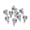 Alloy Initial Slide Charms with Grade A Rhinestones ALRI-R032-T-FF-1
