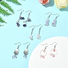 DIY Natural Gemstone Dangle Earrings Kits DIY-FS0006-91-8