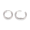 Tarnish Resistant 202 Stainless Steel Huggie Hoop Earrings X-EJEW-F111A-17mm-P-3