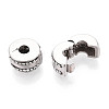 Alloy Rhinestone European Beads FIND-N009-07G-2