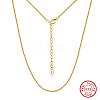 925 Sterling Silver Wheat Chain Necklaces for Women NJEW-H048-03G-3