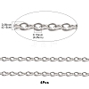 4Pcs 304 Stainless Steel Cable Chain Necklace Making STAS-FS0001-81P-4