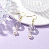 Acrylic Faceted Round Dangle Earrings EJEW-JE05833-2