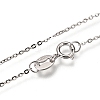Anti-Tarnish Rhodium Plated 925 Sterling Silver Cable Chain Necklaces NJEW-N0048-46-16-1