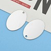 201 Stainless Steel Oval Stamping Blank Tag Pendants X-STAS-R064-03-6