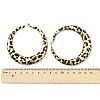 Leopard Print Alloy Hoop Earrings for Women EJEW-K304-03G-6