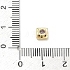 Square Brass Micro Pave Cubic Zirconia Cabochons KK-P345-13G-E03-3