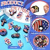 15Pcs 15 Styles Independence Day Theme Silicone Beads SIL-YW0001-81-3