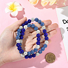1Pc Polymer Clay Rhinestone Round Beaded Stretch Necklaces NJEW-SP0001-14A-4