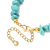 Synthetic Turquoise Chips & Starfish & Shell Pearl Beads Bracelets BJEW-JB12413-03-4
